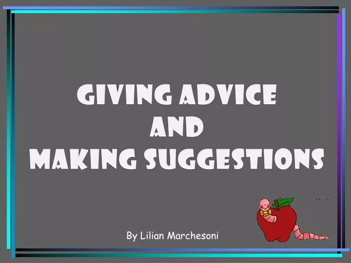 giving advice presentation
