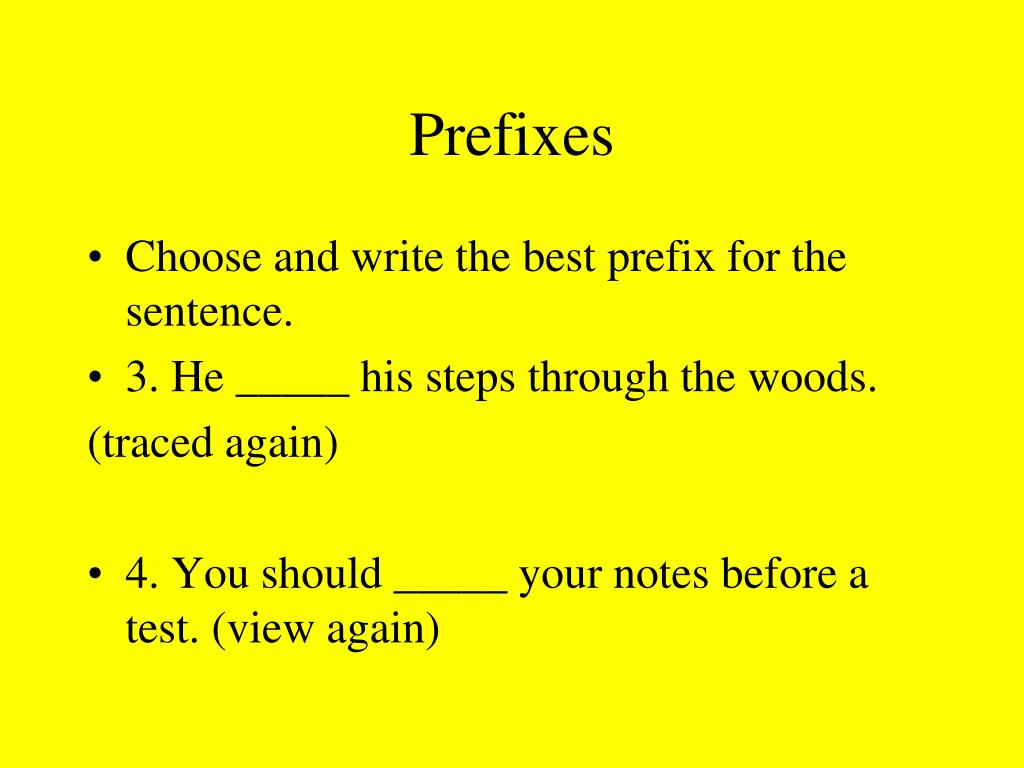 Path prefixes