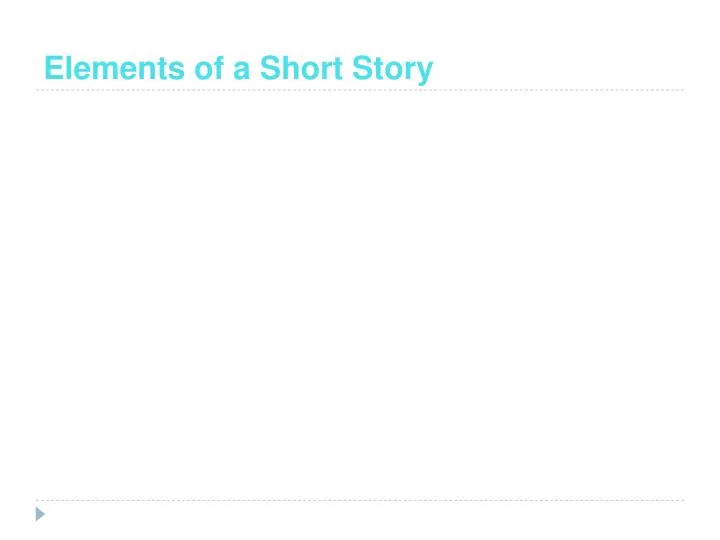 elements of a short story n.