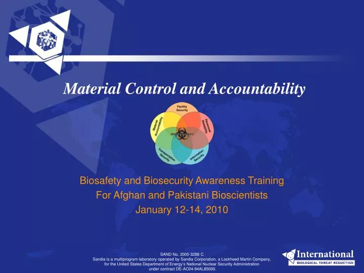 PPT - Material Control and Accountability PowerPoint Presentation, free ...