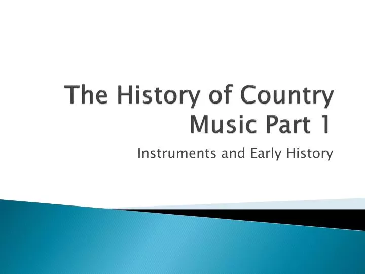 the history of country music part 1 n.
