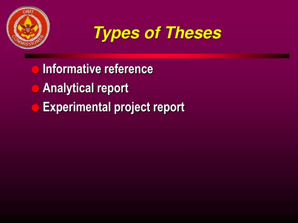 Commissioners College - Chicora District doctorate of commissioner science thesis