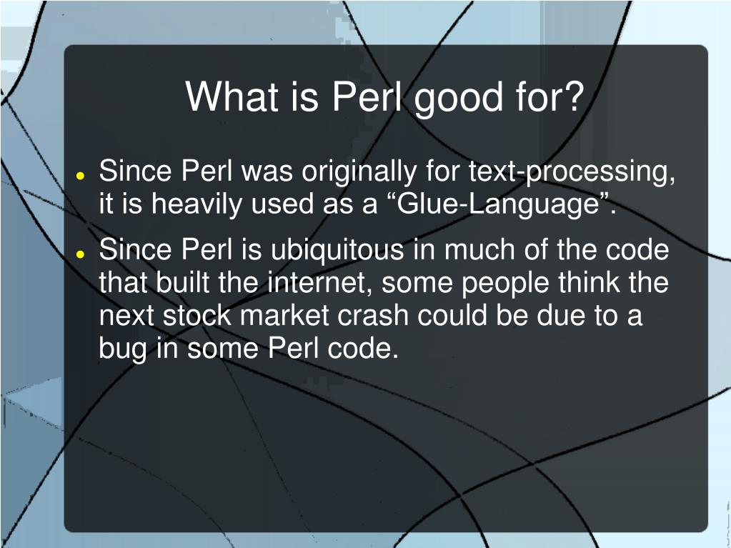 PPT - Perl Programming Language PowerPoint Presentation, free download -  ID:1430780