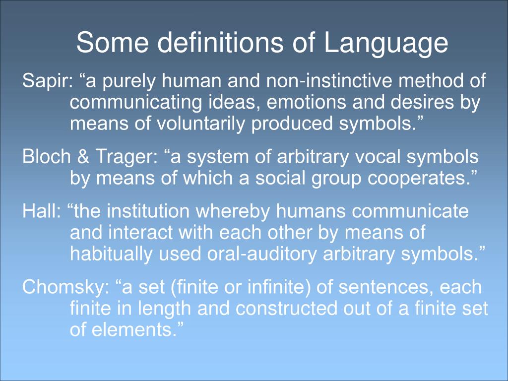 presentation in language definition