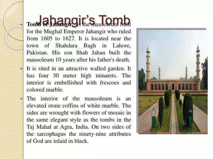 PPT Jahangir’s Tomb PowerPoint Presentation, free download ID1431241
