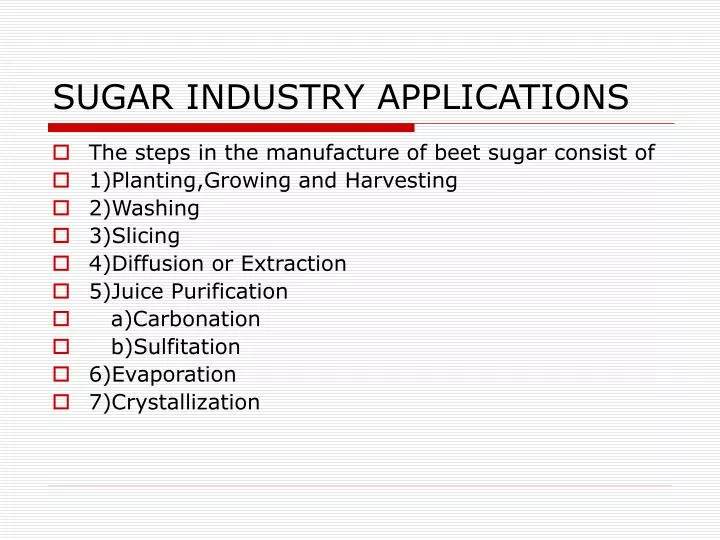 presentation on sugar industry