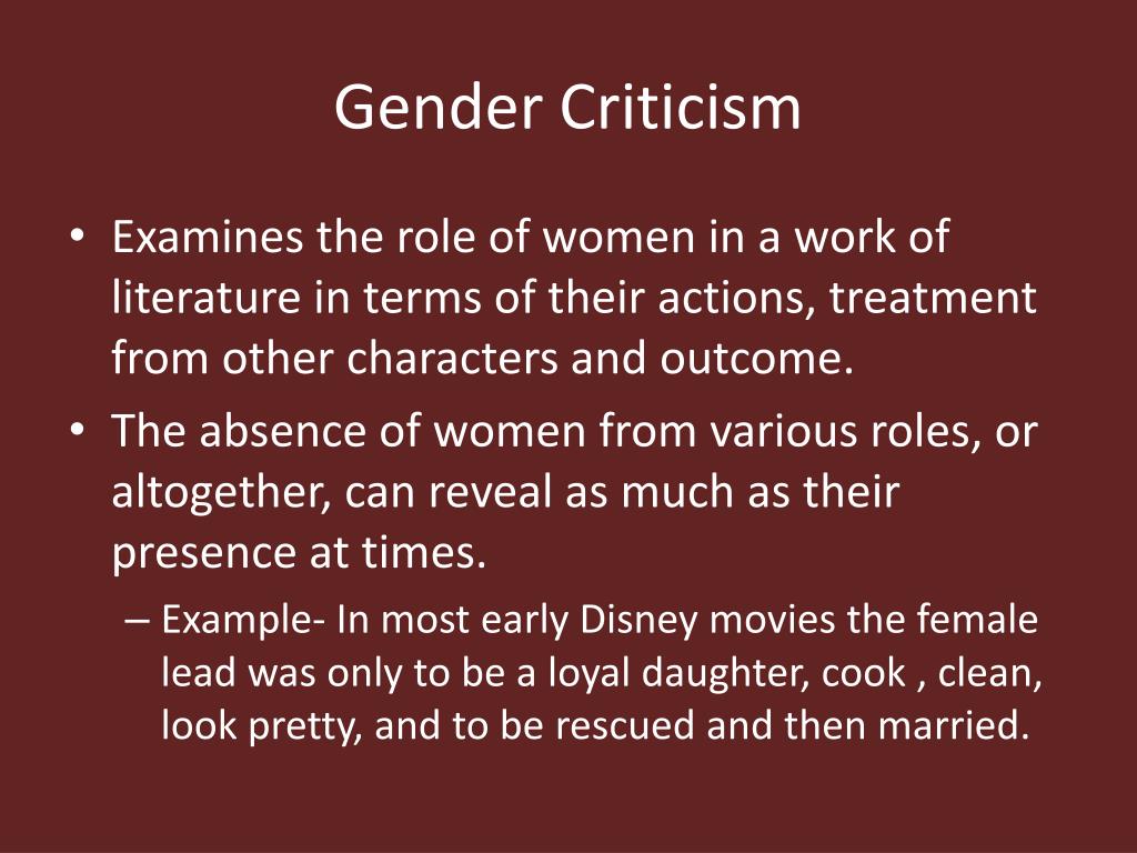 what is gender criticism