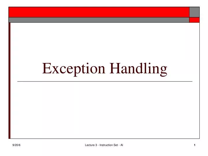 PPT - Exception Handling PowerPoint Presentation, free download - ID ...