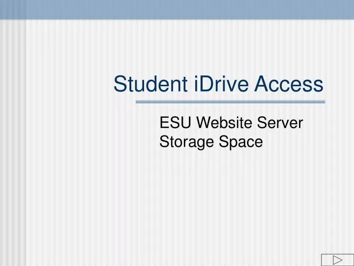 student idrive access n.
