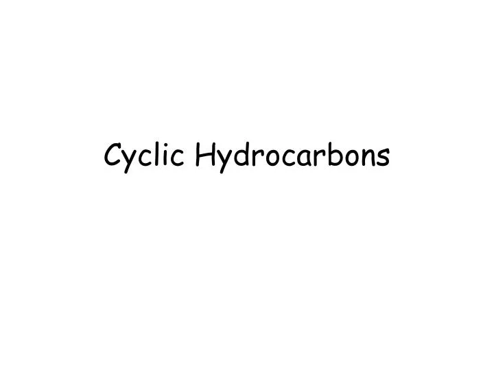 cyclic hydrocarbons n.