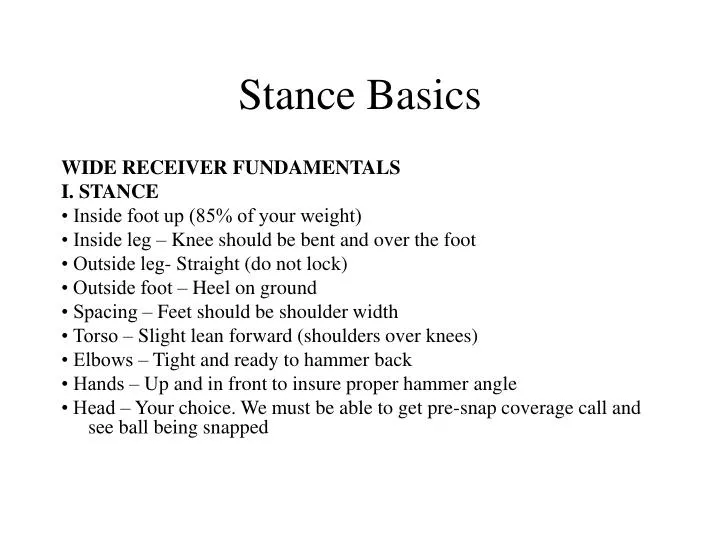 stance basics n.
