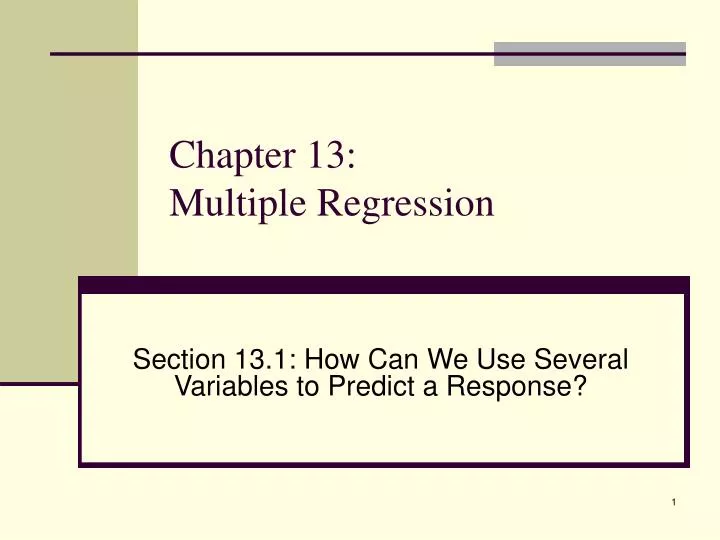 Ppt Chapter 13 Multiple Regression Powerpoint Presentation Free Download Id1434052 6143