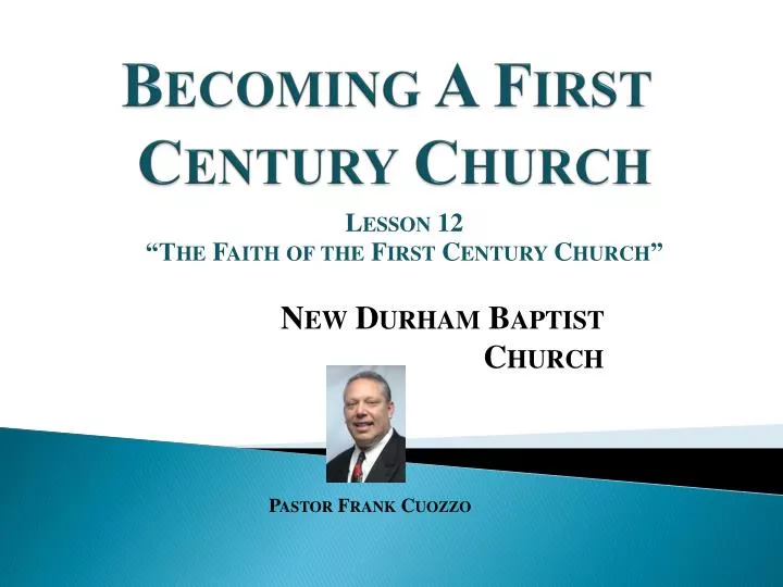 becoming a first century church n.