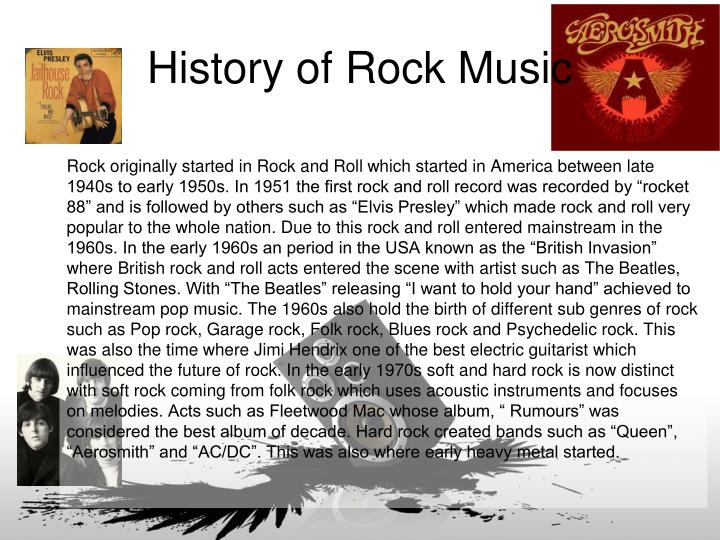 history of rock music powerpoint presentation