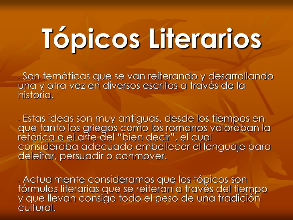 Ppt Tópicos Literarios Powerpoint Presentation Free Download Id1434634 0933