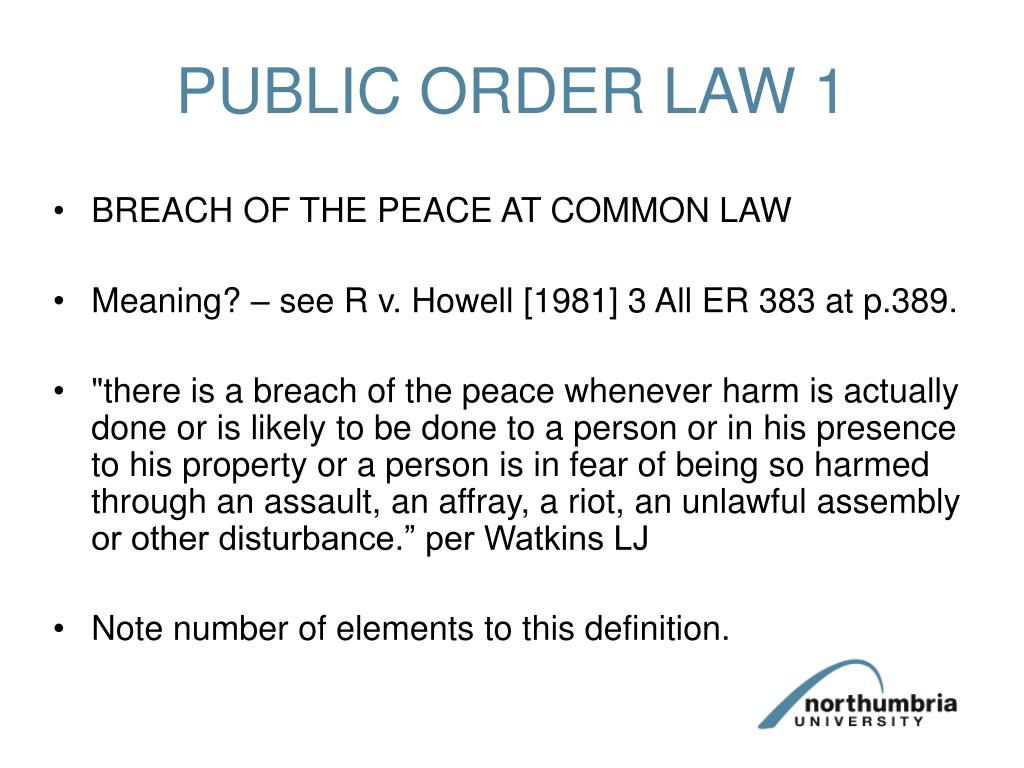 Ppt Public Order Law 1 Powerpoint Presentation Free Download