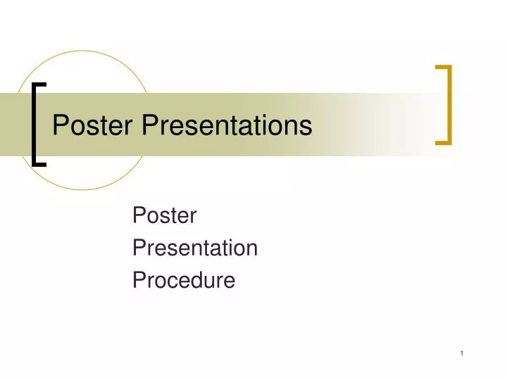 poster presentations n.