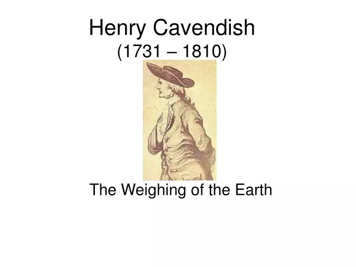 henry cavendish 1731 1810 n.