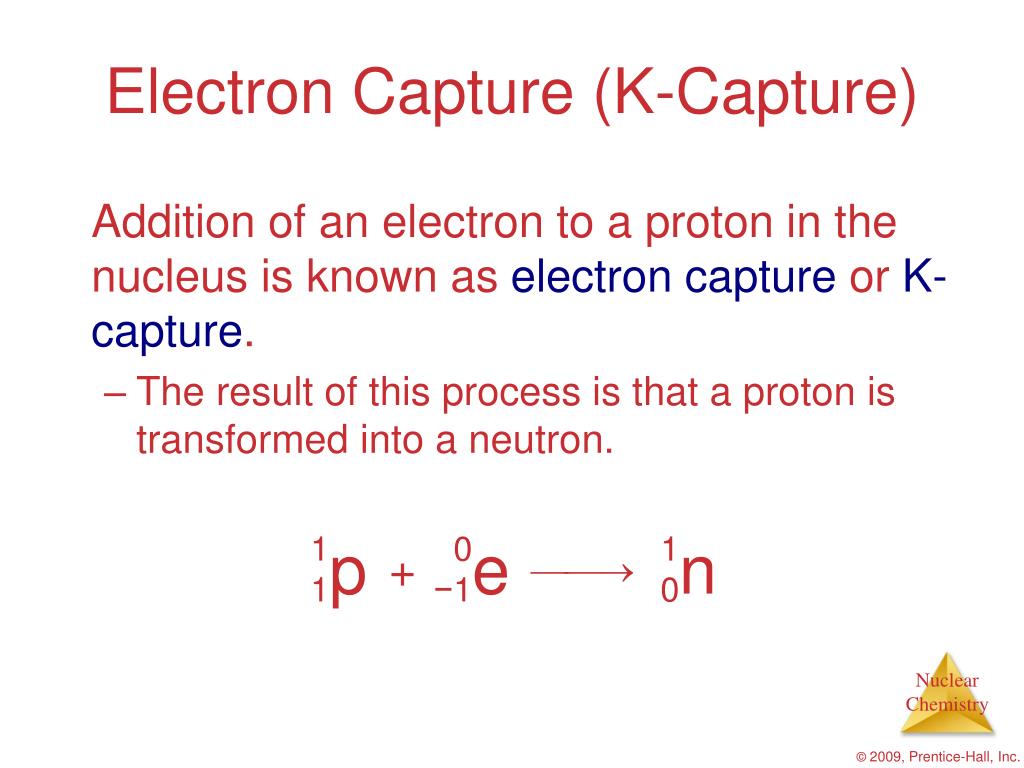 electron capture formula electron capture formula