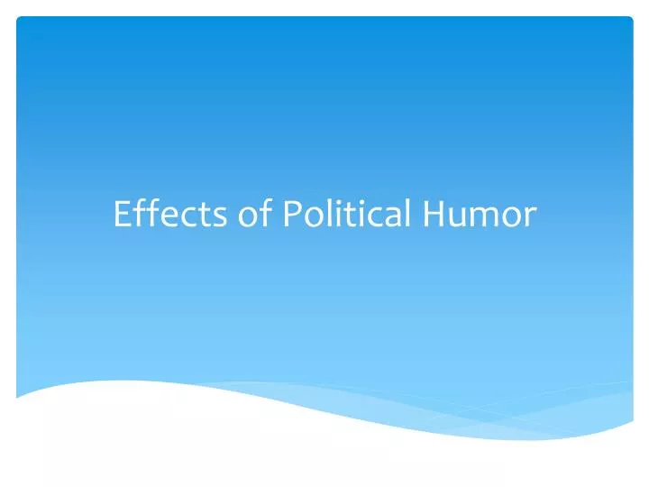 effects of political humor n.