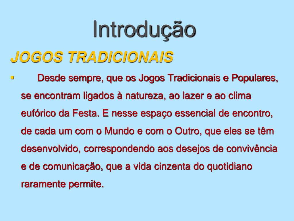 JOGOS POPULARES. - ppt carregar