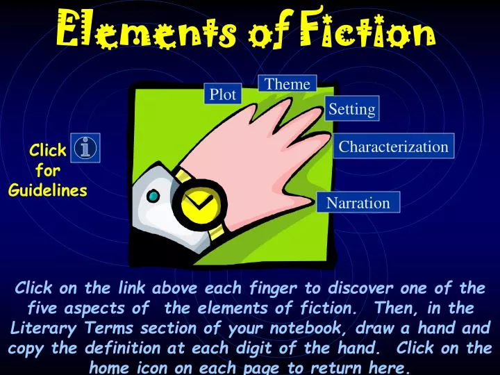 elements of fiction creative writing ppt