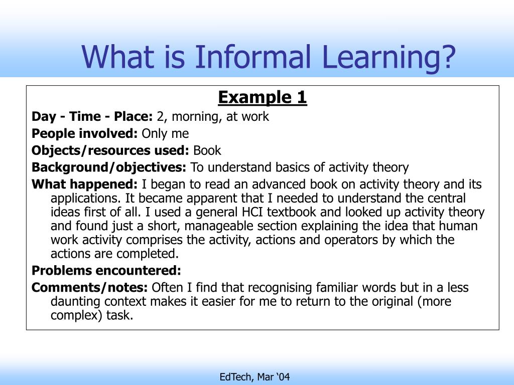 Types Of Informal Learning | Hot Sex Picture