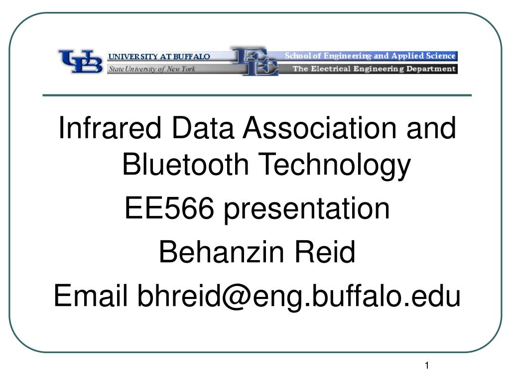 PPT Infrared Data Association and Bluetooth Technology EE566