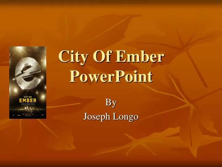 city of ember powerpoint n.