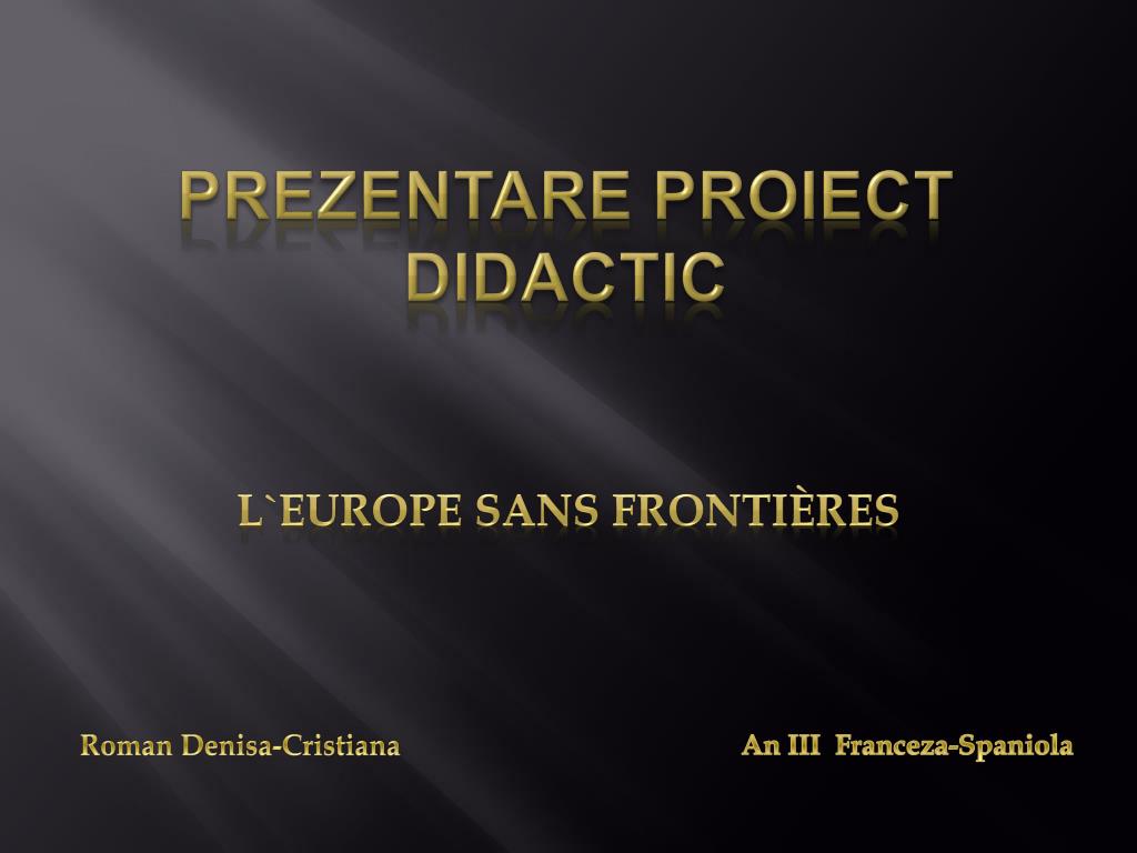 Ppt Prezentare Proiect Didactic Powerpoint Presentation Free