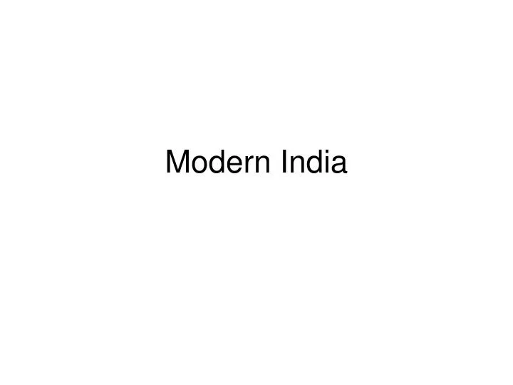 modern india n.