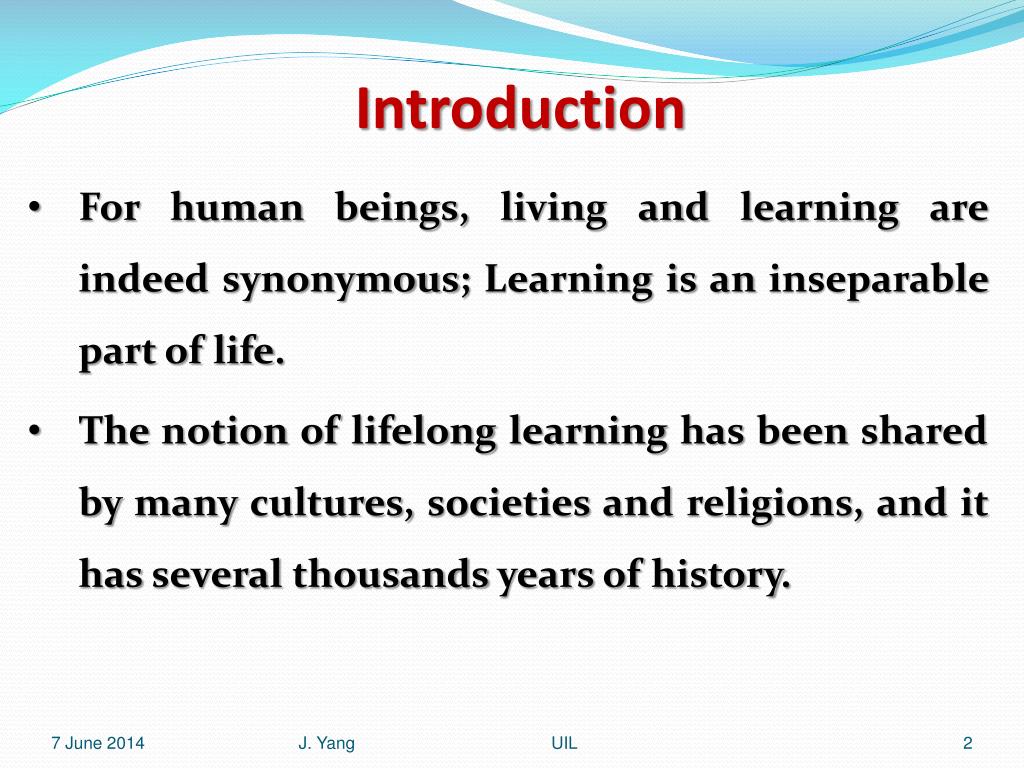 lifelong learning essay introduction