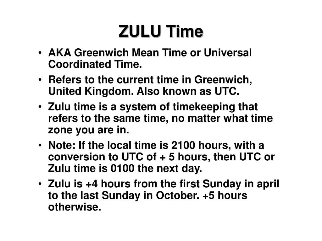 Zulu Time – Army Time Converter