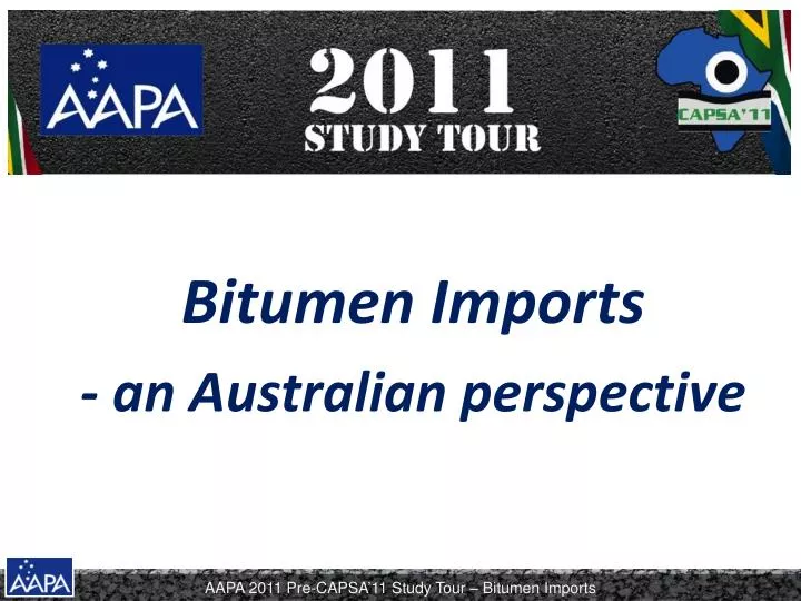 bitumen imports an australian perspective n.