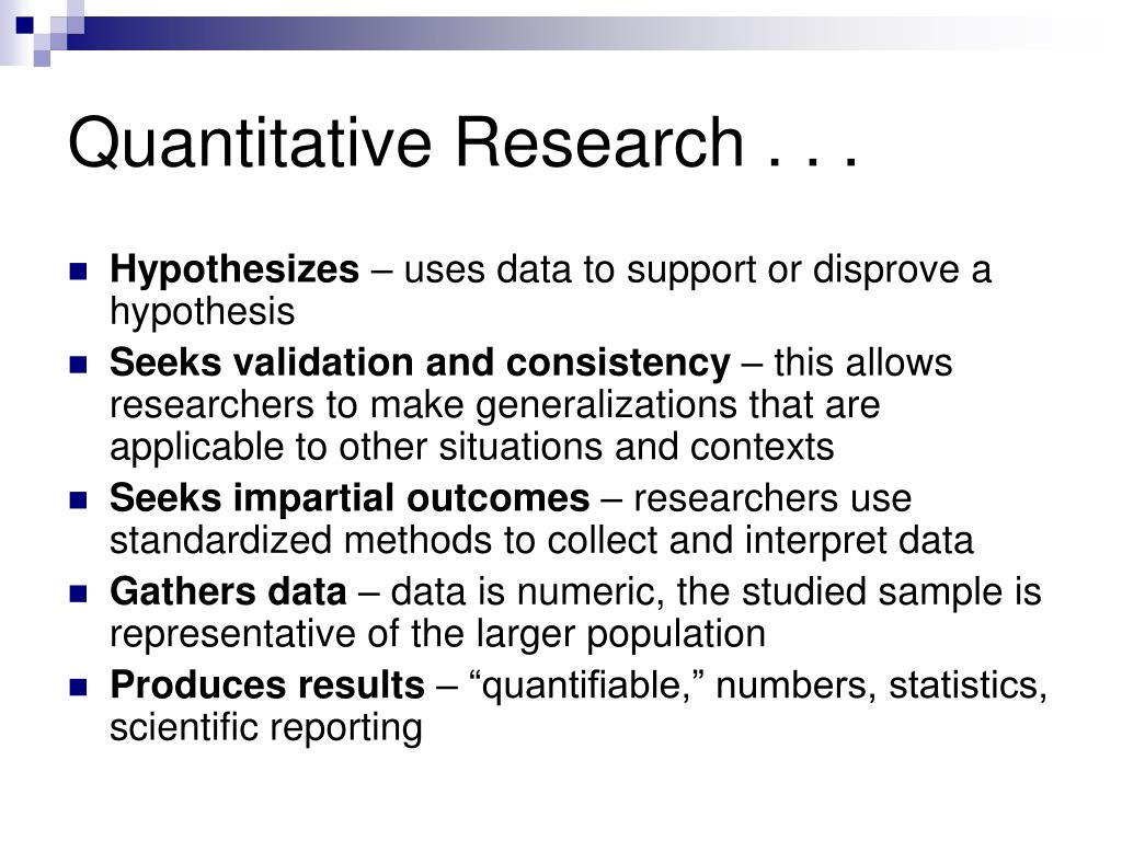 discussion in quantitative research example