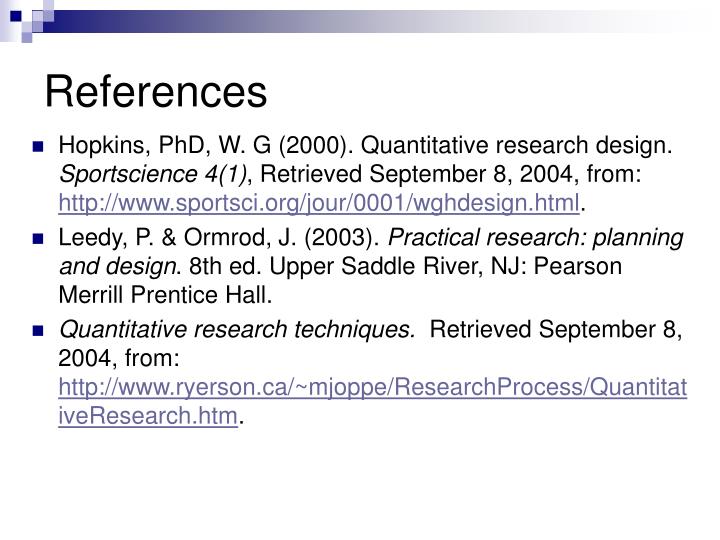 recommendation in research quantitative