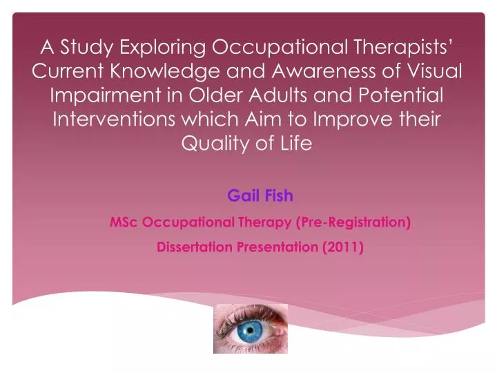 occupational therapy dissertation topics