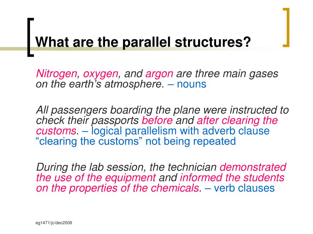 parallel structure definition