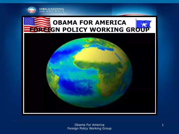 obama for america foreign policy working group n.