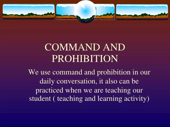 command and prohibition n.