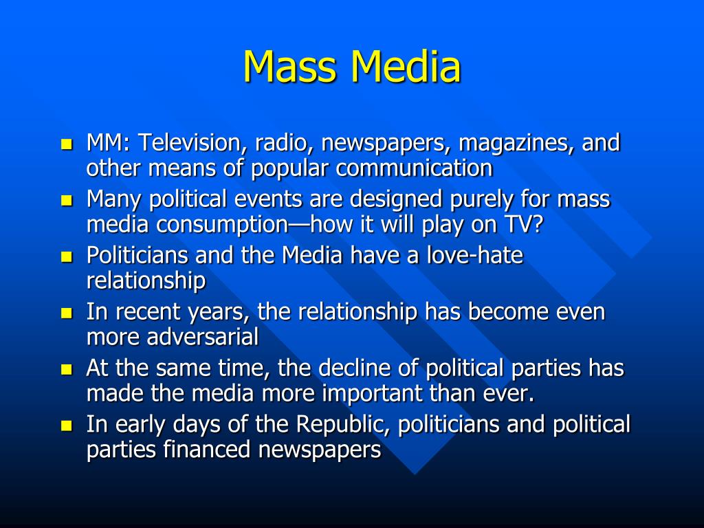 research topic about mass media