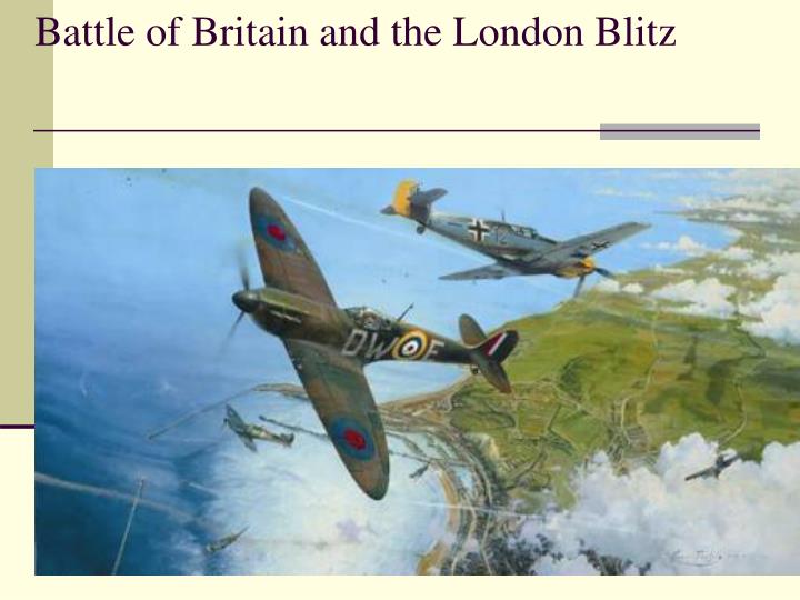 battle of britain and the london blitz n.