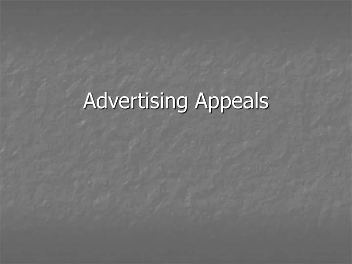 advertising appeals n.