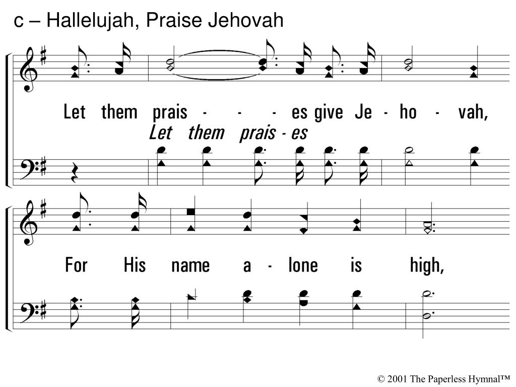 PPT - 1 – Hallelujah, Praise Jehovah PowerPoint Presentation, free