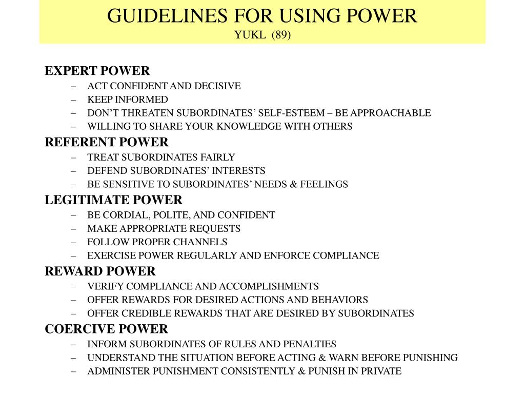 PPT - BASES OF LEADER POWER & INFLUENCE FRENCH & RAVEN (59 ...