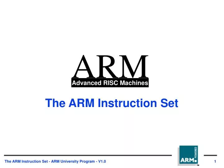 the arm instruction set n.