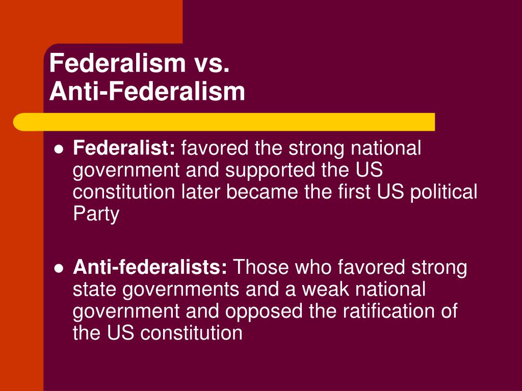 federalism vs anti federalism essay