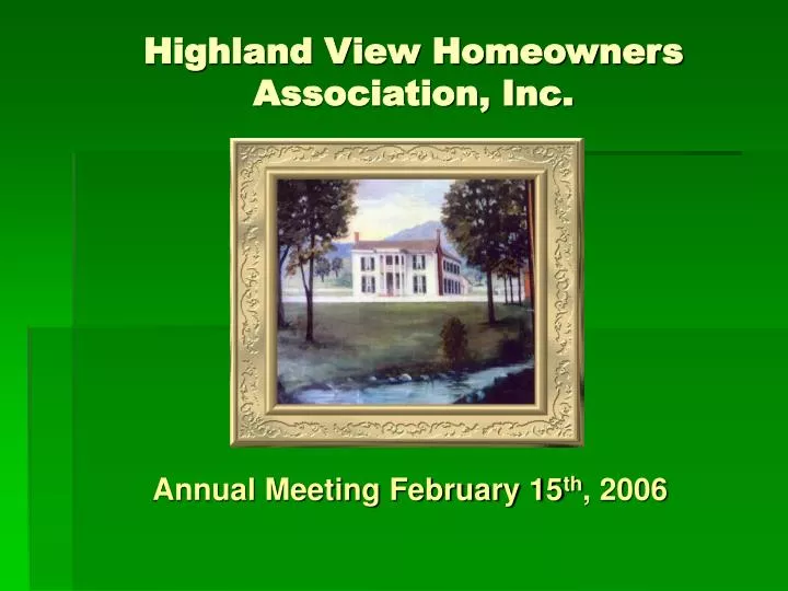 highland view homeowners association inc n.
