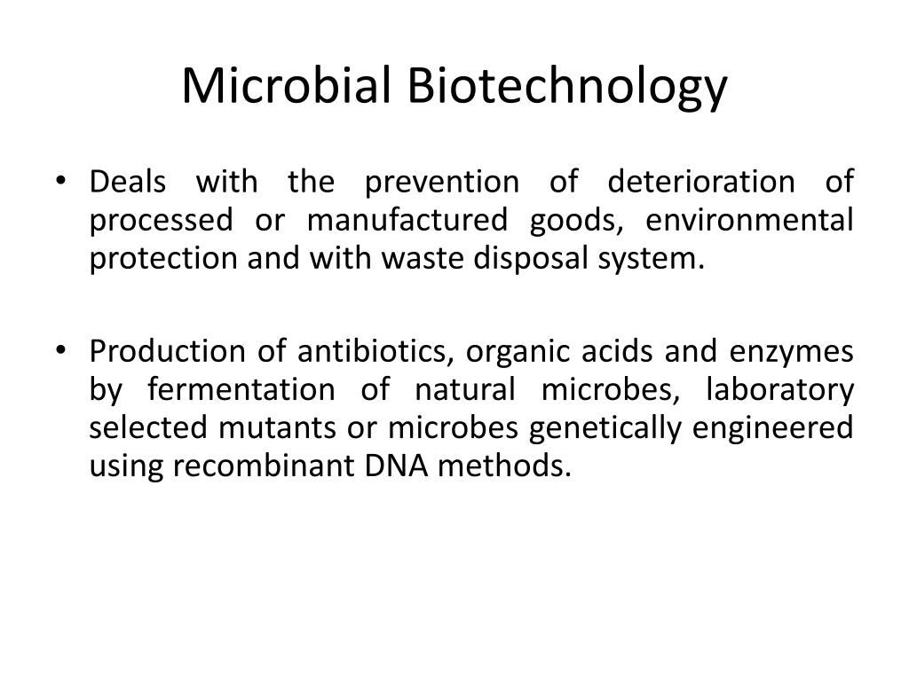 PPT Microbial Biotechnology PowerPoint Presentation, free download