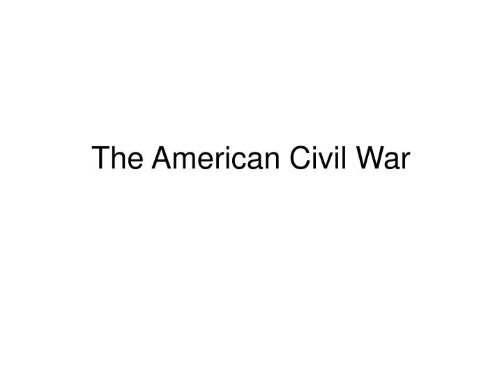the american civil war n.